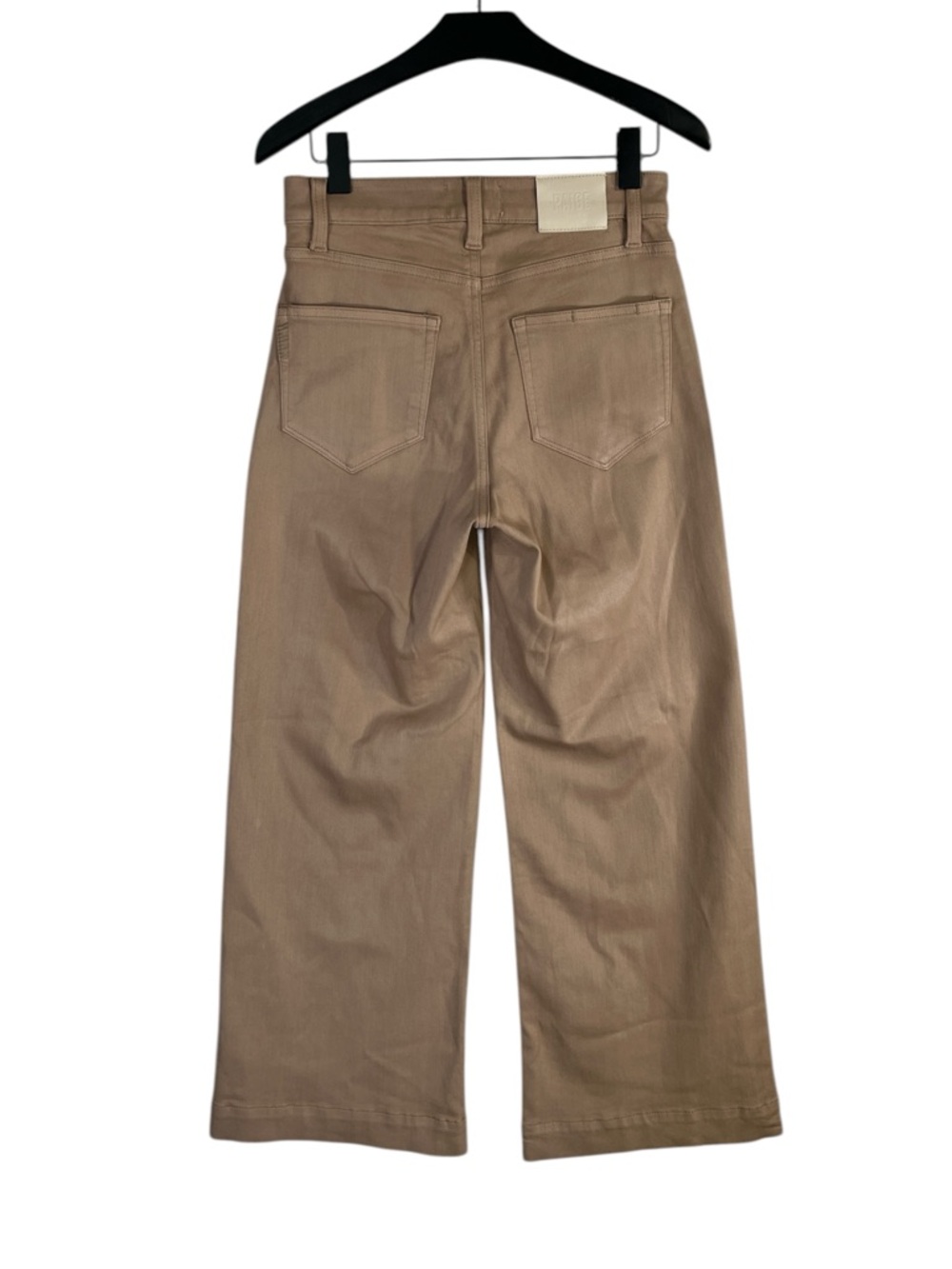 Paige Anessa Coated Wide Leg Jean size 26 in French Latte - Picture 7 of 8